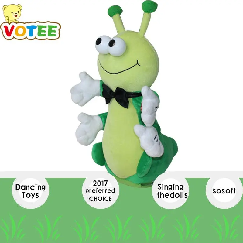 Electric caterpillar pets toys singing and dancing children universal