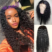 Ali Grace перуанские 13x6 13X4 парик фронта шнурка с волосами младенца курчавый кудрявый парик фронта шнурка человеческих волос естественный цвет 360 фронтальные парики