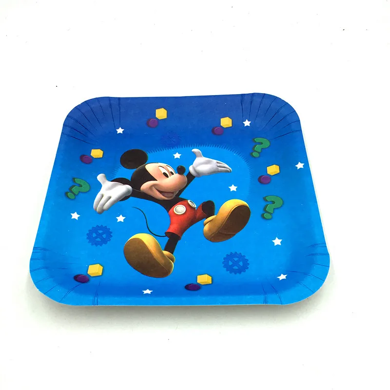 10 unids/lote platos de Mickey mouse platos baby shower Tema de Mickey  platos de papel platos cuadrados suministros de fiesta de cumpleaños placas  de Mickey|Vajilla de fiesta desechable| - AliExpress