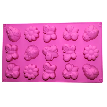 

Flower Soap Mold 15-Cavity Silicone Candy Chocolate Mould Handmade Cake Decaration Tools Soap Making Supplies