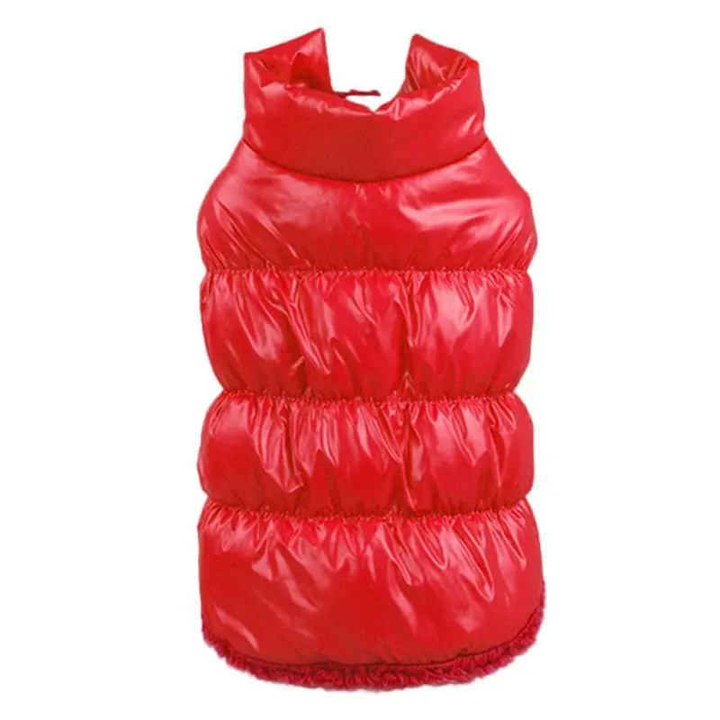 Зимняя одежда для собак, мягкий жилет для питомцев, пальто для щенков, теплый пуховик, флис, полиэстер, пальто для собак, куртки, XS-XXXL, костюм - Цвет: Красный