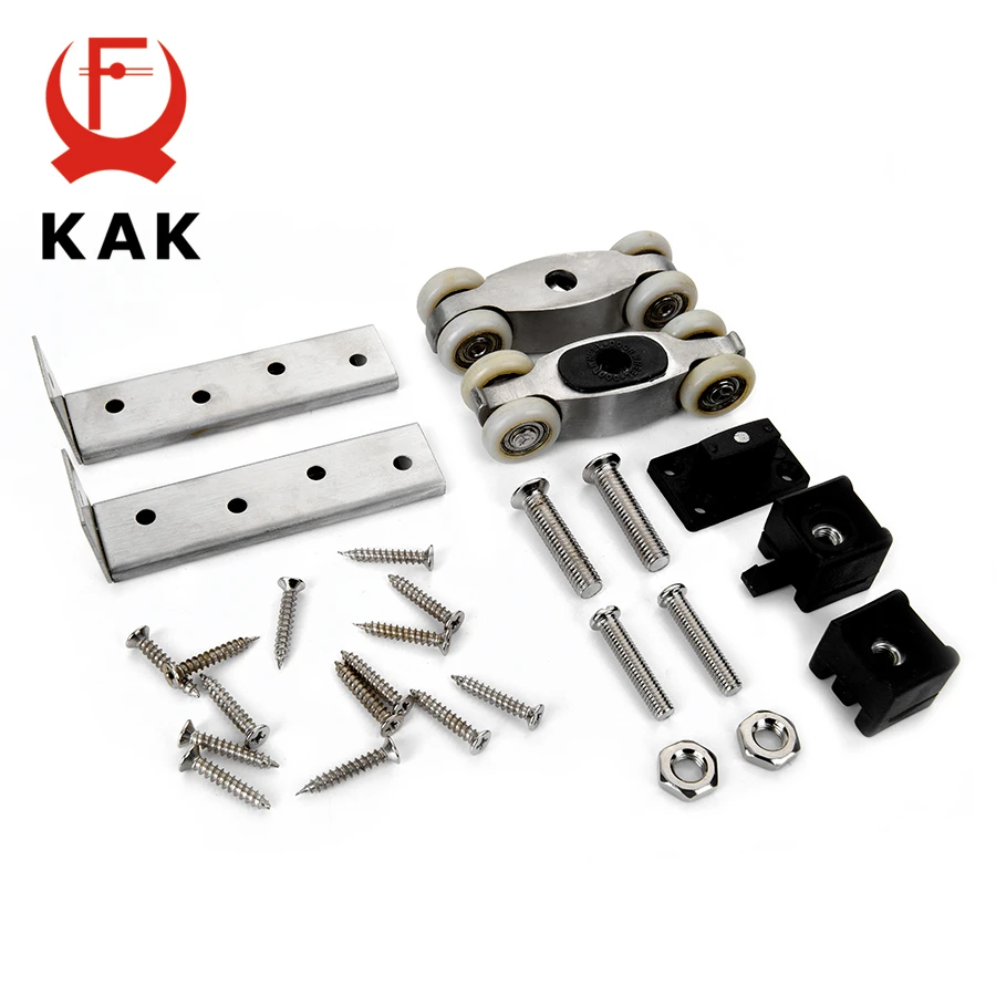 KAK Stainless Steel Sliding Door Rollers 80KG Bedroom Wood Door Hanging Wheels Meeting Room Wardrobe Door Roller Wheels KAK Stainless Steel Sliding Door Rollers 80KG Bedroom Wood Door Hanging Wheels Meeting Room Wardrobe Door Roller Wheels