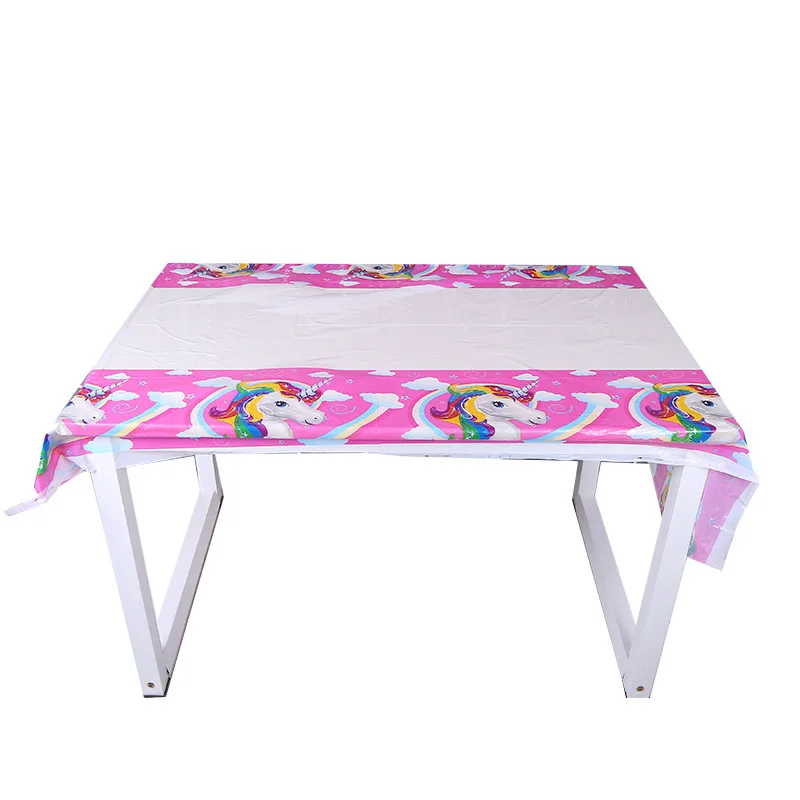 Unicorn Table Cover
 1pc 180 108cm Unicorn Disposable Table Cloth Cute Unicorn Table Cover