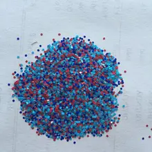 Синий и красный цвета растворителям Блеск Смесь для Лаки для ногтей акрил, DIY принадлежности 50 г