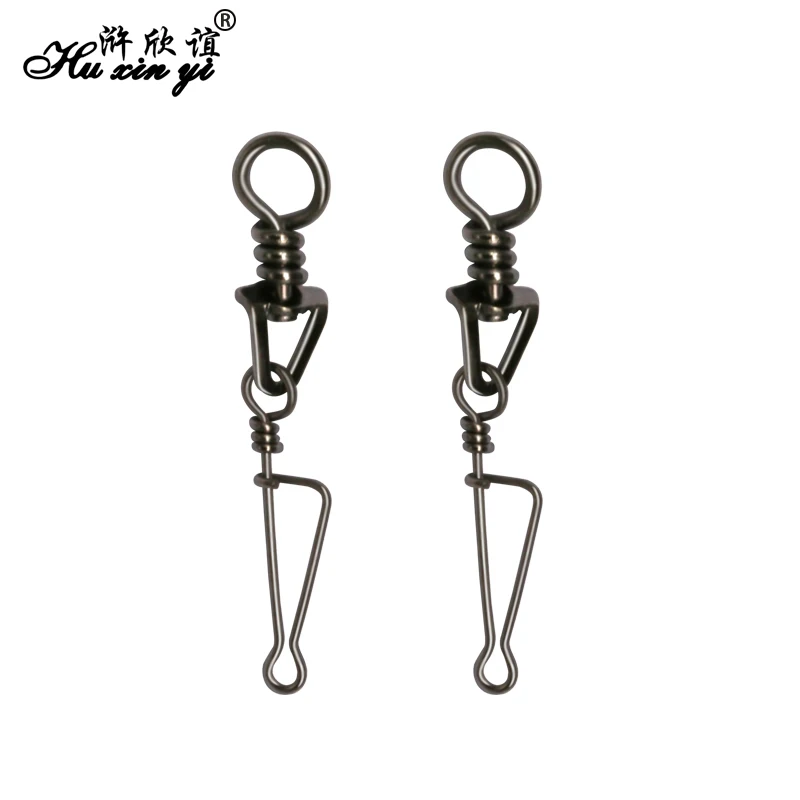 

HXY PCS(50 30) SIZE (1# to 5# ) Stainless steel fishing accessories tackle triangle swivel with Italian snap fishing connector