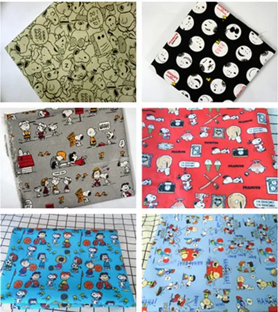 

Cartoon dog cotton polyester canvas fabric Patchwork DIY material Curtain bag Quilting Sewing Textile Tildacloth