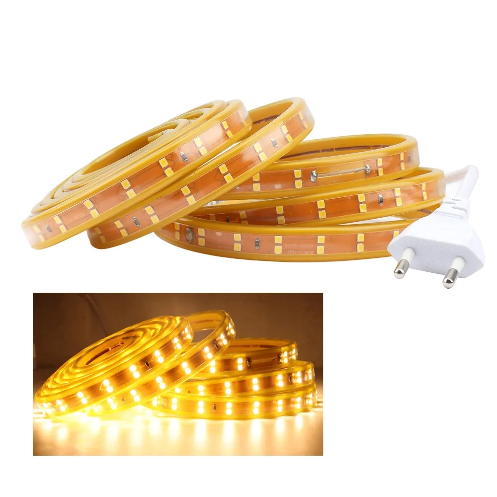 LED Strip Light AC220V Diode Tape IP67 Waterproof Flexible Ribbon