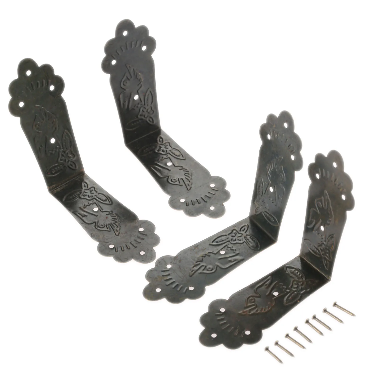 4 шт. винтажные декоративные угловые кронштейны для мебели|decorative corner brackets|corner