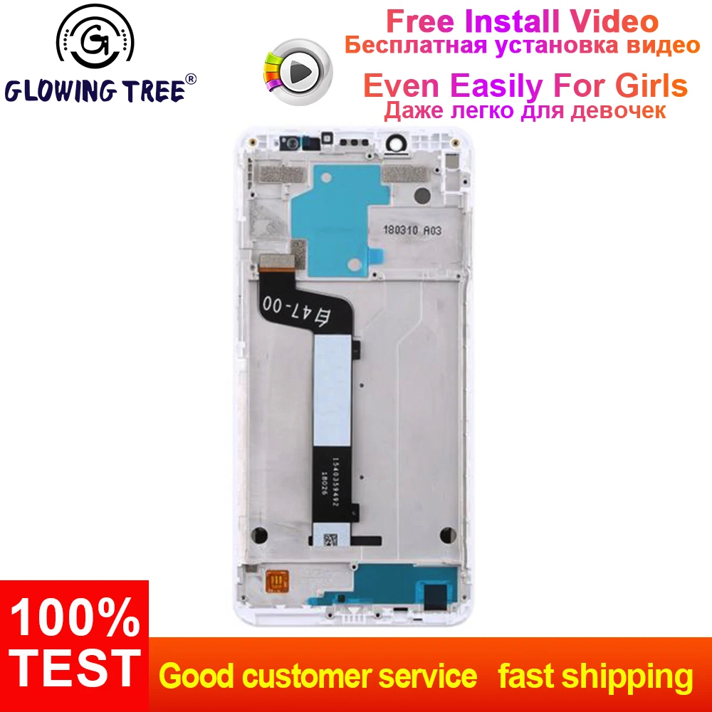 

For Xiaomi Redmi Note 5 Pro Note 5 LCD Display Panel Screen Module + Touch Screen Digitizer Sensor Assembly Frame