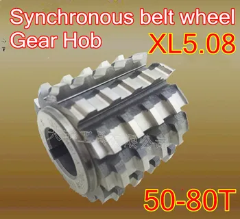 

XL5.08 Processing teeth 50-80T 1pcs HSS Synchronous belt wheel Gear Hob 50x40x22mm Free shipping