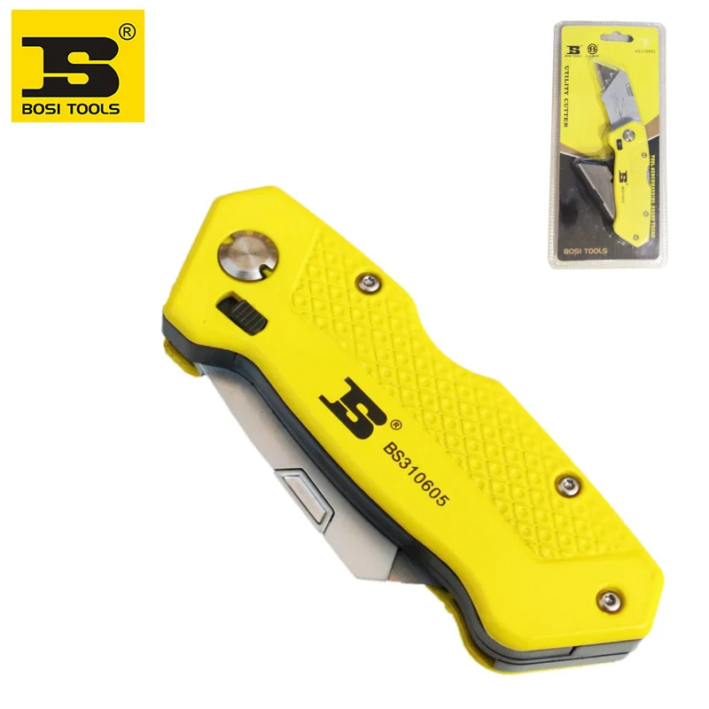 wholesale BOSI foldable Utility cutter knife 5blades attached wholesale BOSI foldable Utility cutter knife 5blades attached
