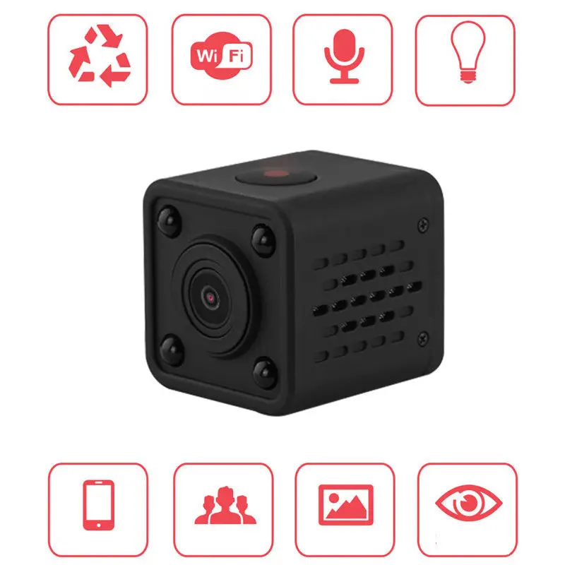 HYUCHON 1080P WiFi мини камера HDQ9 IP Беспроводная для помещений/детский монитор домашних