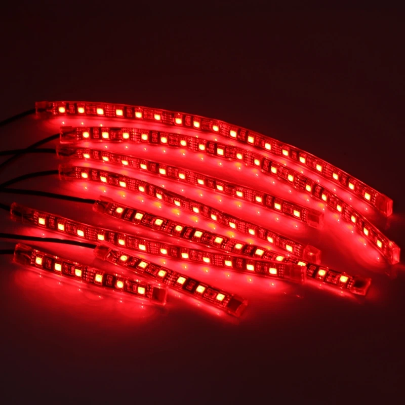 8 шт. 5050 SMD гибкий RGB мигающий светильник светодиодный пульт дистанционного управления для мотоцикла