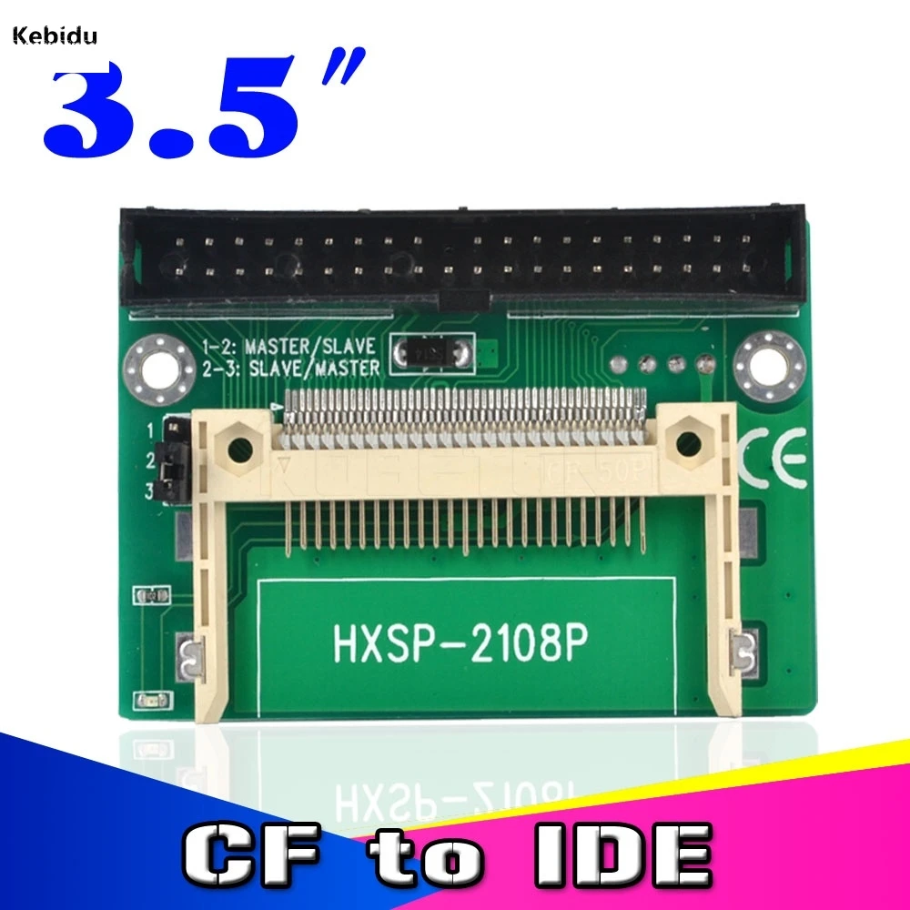 

kebidu 3.5'' CF to IDE 40 Pin Converter Adapter Compact Flash Male Connector HDD Hard Drive Converter Male Connector
