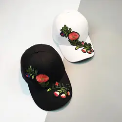 Для женщин Для мужчин пара цветочной аппликацией Бейсбол Кепки унисекс Snapback хип-хоп плоским шляпа