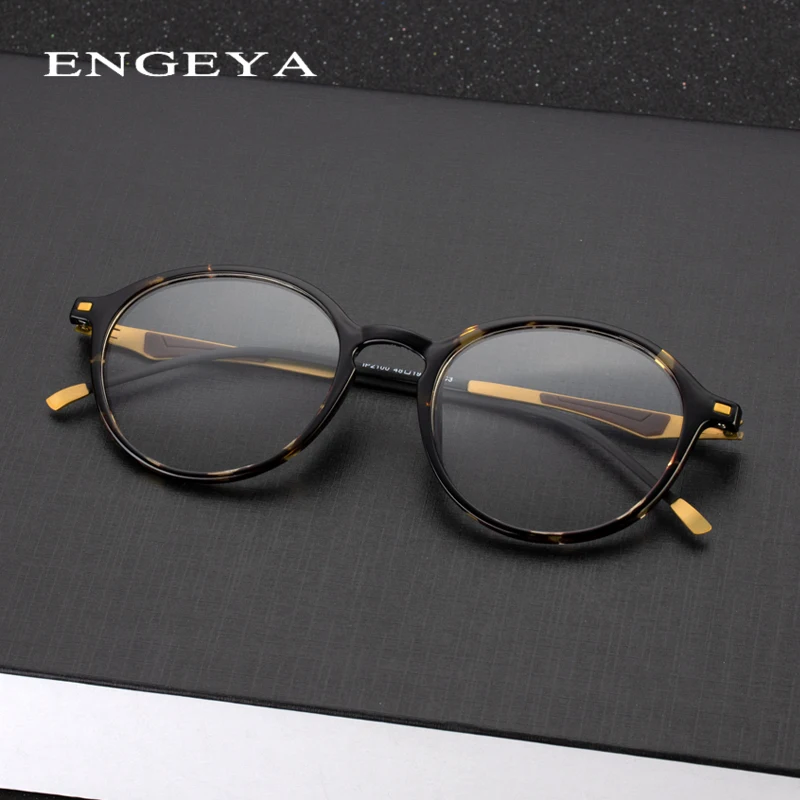 

ENGEYA 2017 Round TR90 Eyewear Frames Women Men Computer Myopia Super Light Prescription Optical Glasses Frame High Quality 2100