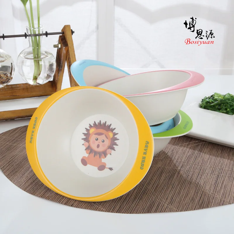 Bamboo fiber cartoon round bowl for child baby healthy environmental bowl kids dinnerware cartoon tableware Bamboo fiber cartoon round bowl for child baby healthy environmental bowl kids dinnerware cartoon tableware