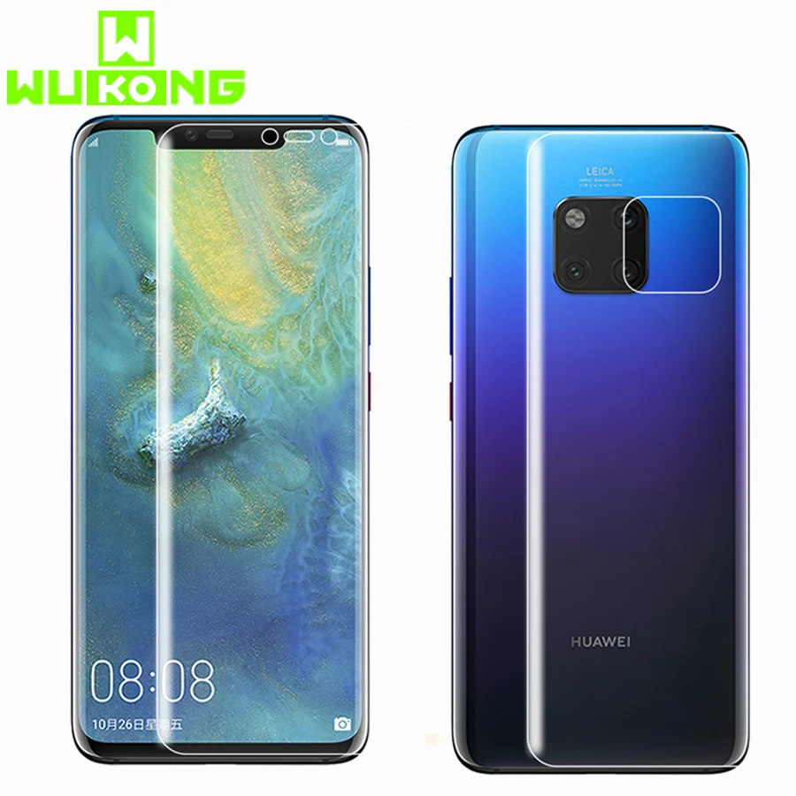WK полная проклейка 3D изогнутая передняя + задняя пленка для Huawei Mate 20 Pro защита