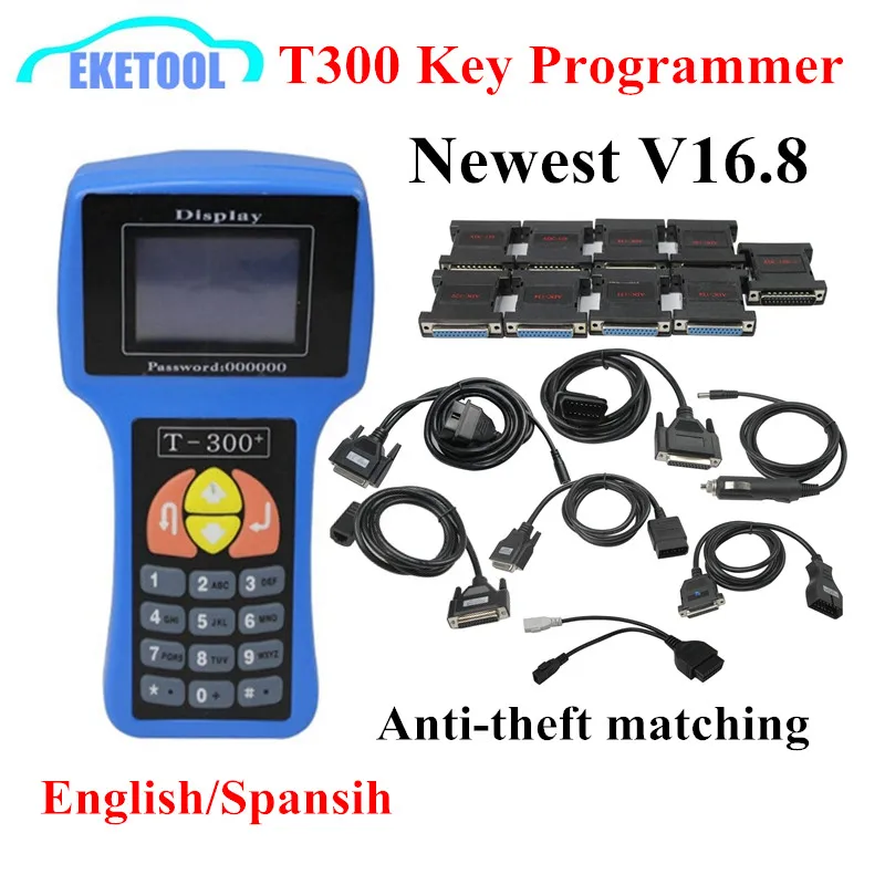 

High Quality T300 Key Programmer V16.8 Newest Version T-300 T-Code Key Transponder English/Spanish T 300 Auto Key Maker