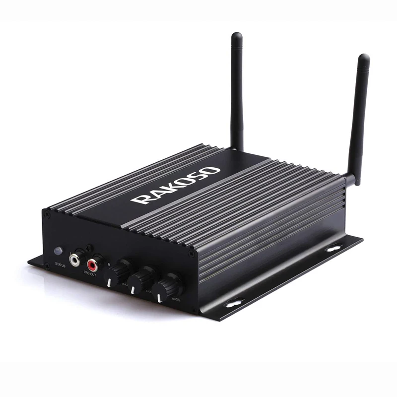 RAKOSO SA100 Mini Home WiFi and Bluetooth HiFi Multiroom Amplifier with Optical in Subwoofer Spotify Airplay Equalizer Free App