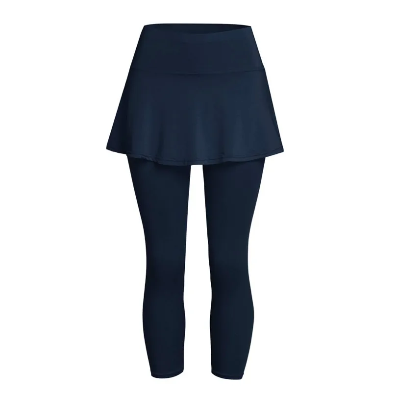 Women's Casual Skirt Leggings Tennis Pants Sports Fitness Cropped Culottes Sports Skirt Pants #4M15 (4)