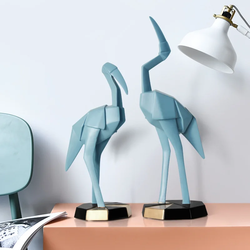 Скандинавские Творческие смолы Фламинго ремесла орнамент домашнего интерьера гостиной рабочего стола фигурки птиц животных миниатюры украшения