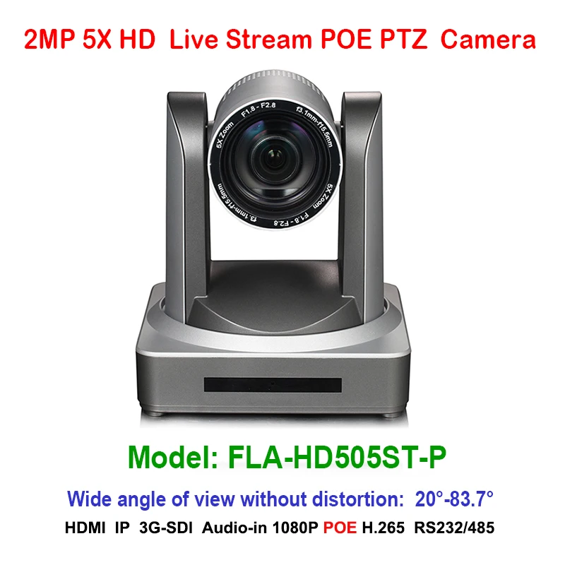2MP Full HD внутреннее цифровое видео POE 1080P PTZ камера IP 5x оптический зум 1920x1080 при 60fps HDMI