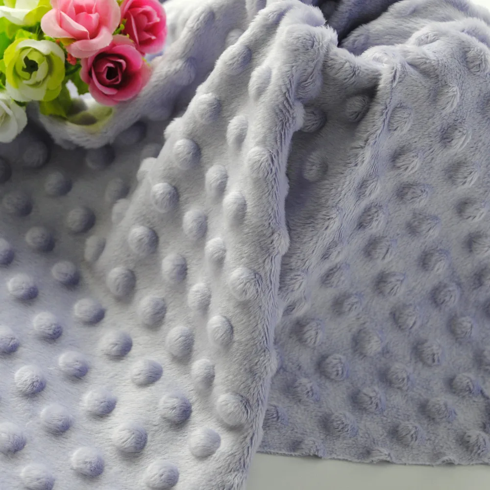 Free Shipping Hot Selling Minky DOT Fabric For DIY Sewing Fabric 31