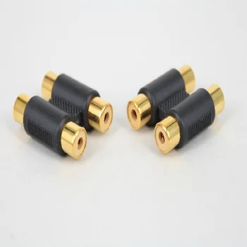 

20pcs/lot KEFU 2-RCA Female to Female Jack Audio Coupler Barrel Joiner Adapter Gold Connector