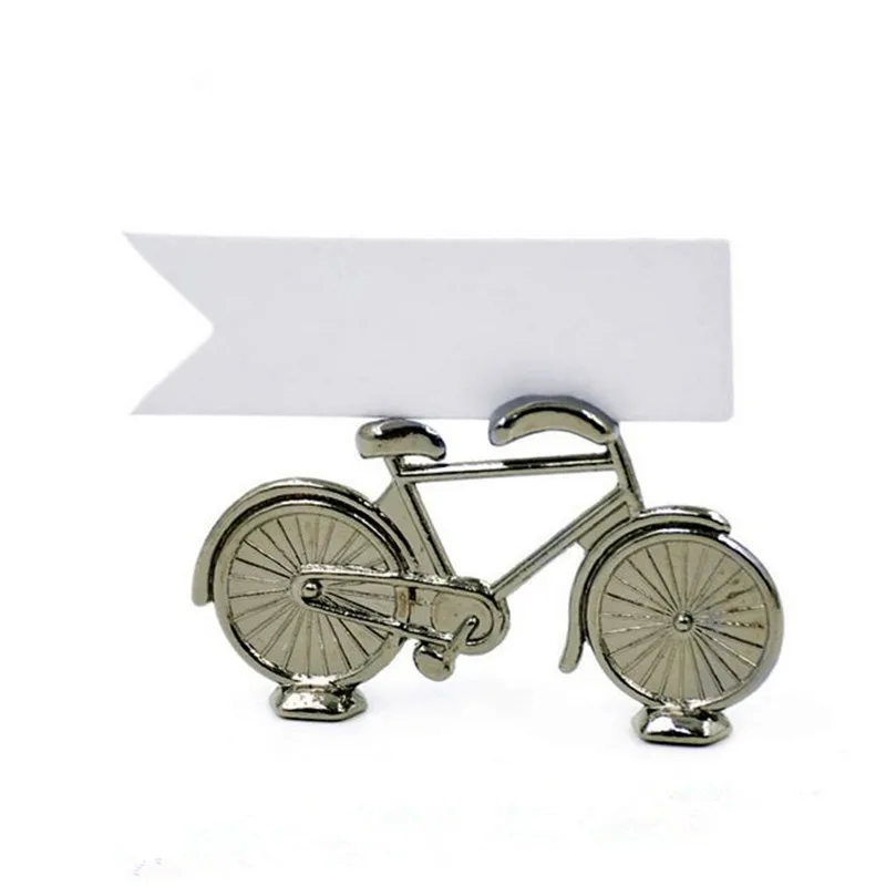 50pcs Mini Bicycle Place Card Holder Travel Wedding Decoration Table Centerpieces Wedding Guest Name Sign  (2)