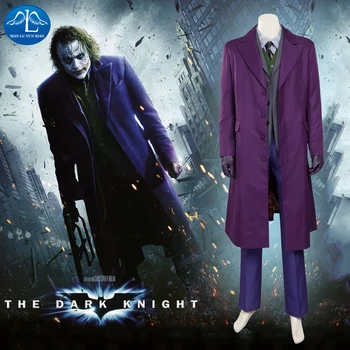 

MANLUYUNXIAO Batman The Dark Knight Joker Costume Batman Joker Costume Classic Halloween Cosplay Movie Hero Costume Full Set