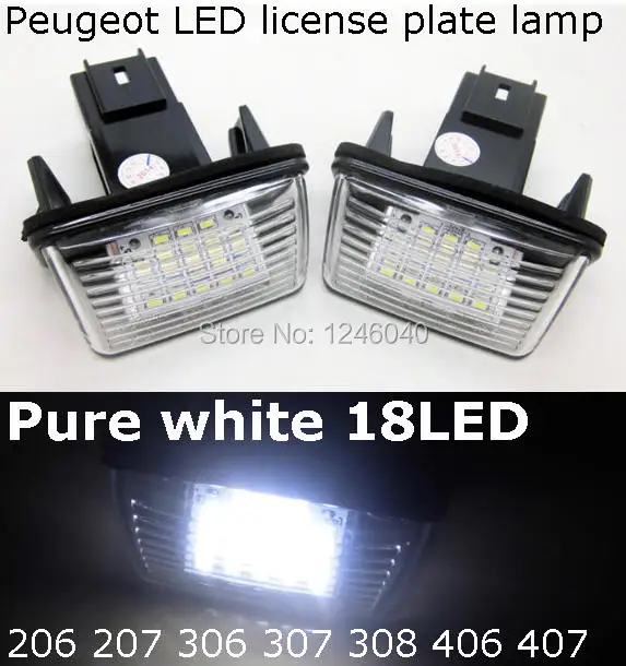 LED kenteken plaat licht lamp voor Peugeot 206 207 306 307 308 5008 ... LED kenteken plaat licht lamp voor Peugeot 206 207 306 307 308 5008 ...
