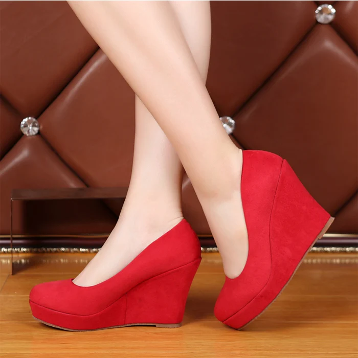 Spring Shoes for Women - High Heel Wedge Shoe in Red, Black, and Blue - Sizes 31 to 42 image 3