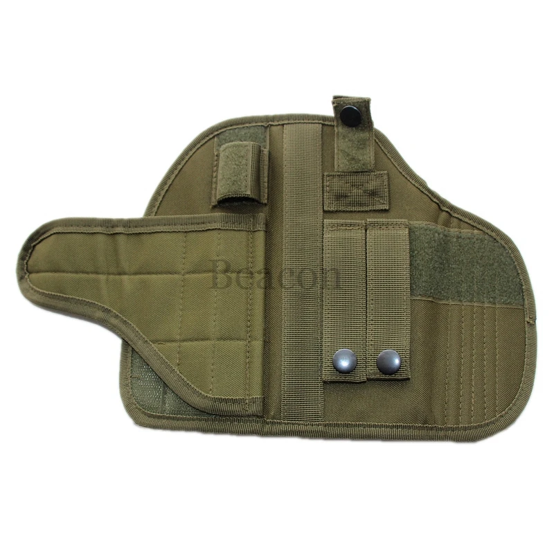 Molle Vest тактический пистолет кобура Скрытая кобура пистолет сумка для переноски Регулируемый правый твердый пистолет кобура Сумка подходит PKK. И так далее