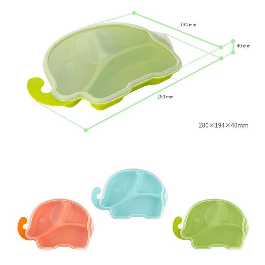 Детская посуда, дизайн слона, многоярусные тарелки для кормления детей, миска для детей, детская миска