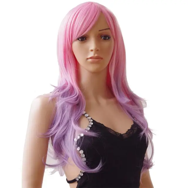 Buy s noilite Long Cosplay Wavy Wig Ombre Purple Blue