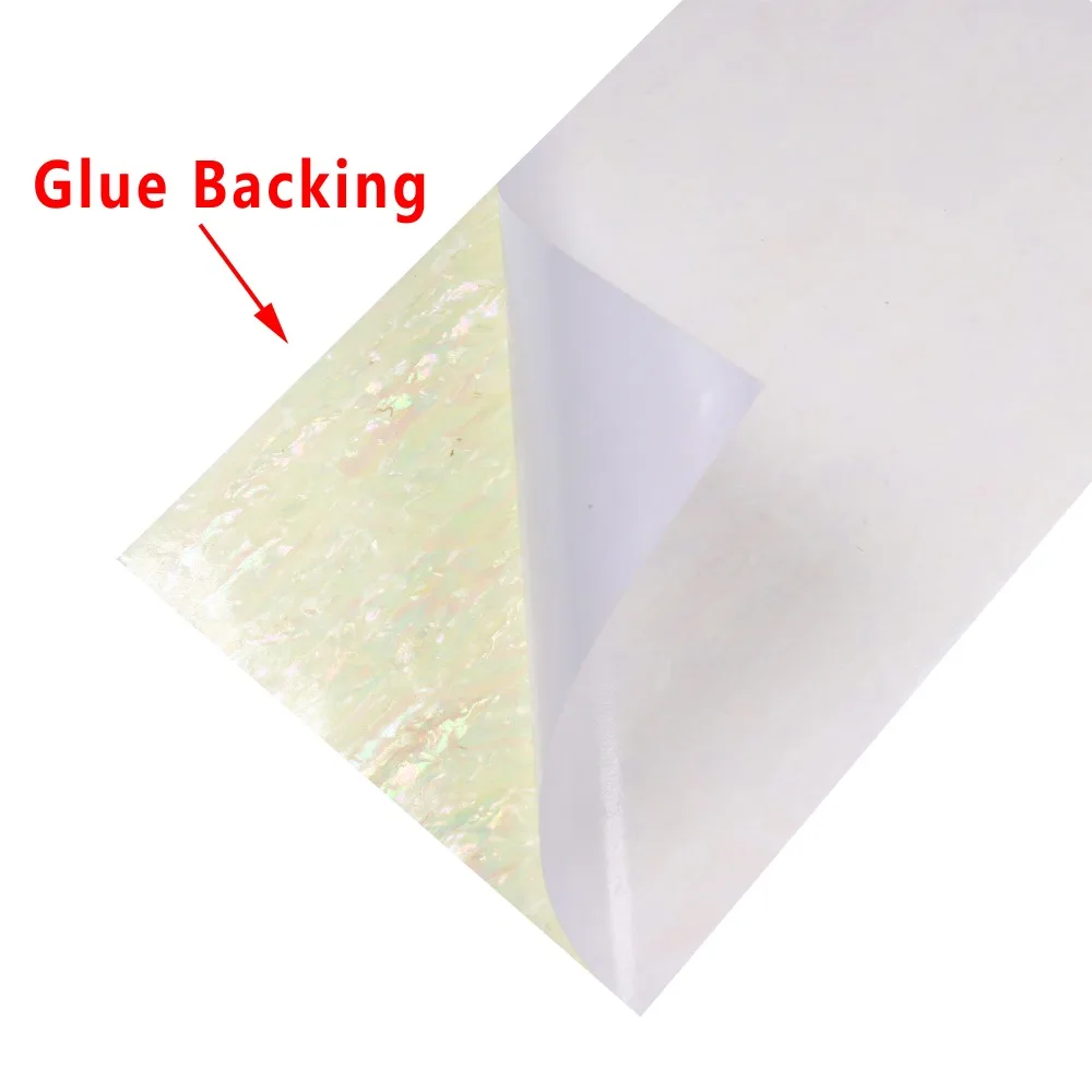 Wifreo 24x12 см натуральный и натуральный корпус белый Paua Улучшенный клей шпон лист стикер для рыбалки приманки украшения материалы