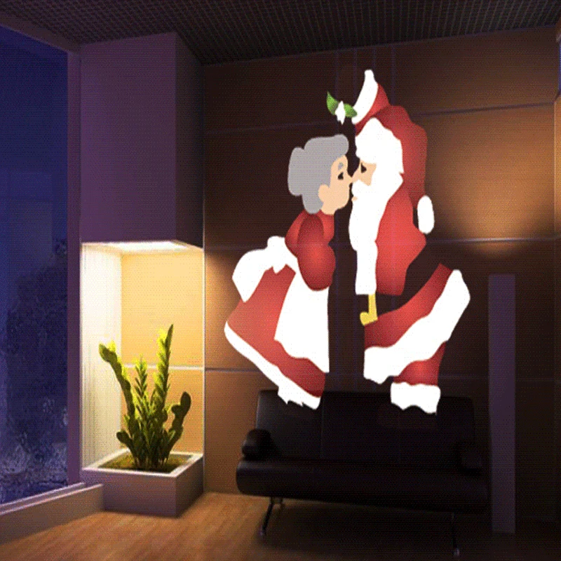 

Remote Control Santa Claus Christmas Laser Projector Indoor Outdoor 12 Patterns Animation Effect Snowflake Snowman Projector
