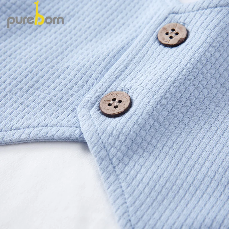 Боди Pureborn с мультяшным рисунком для новорожденных унисекс костюм джентльмена