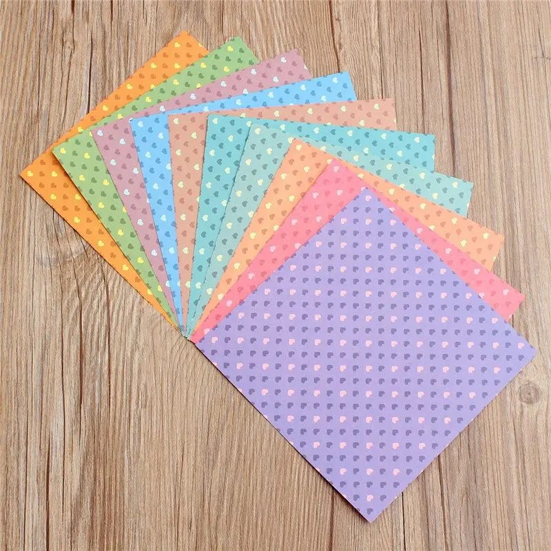 Us 2 57 40 Off 30pcs Lot Home Decor Colorful Diy Paper Craft Scrapbooking Paper Origami Lucky Star Heart Shaped Craft Folding Paper 15 15cm In Craft