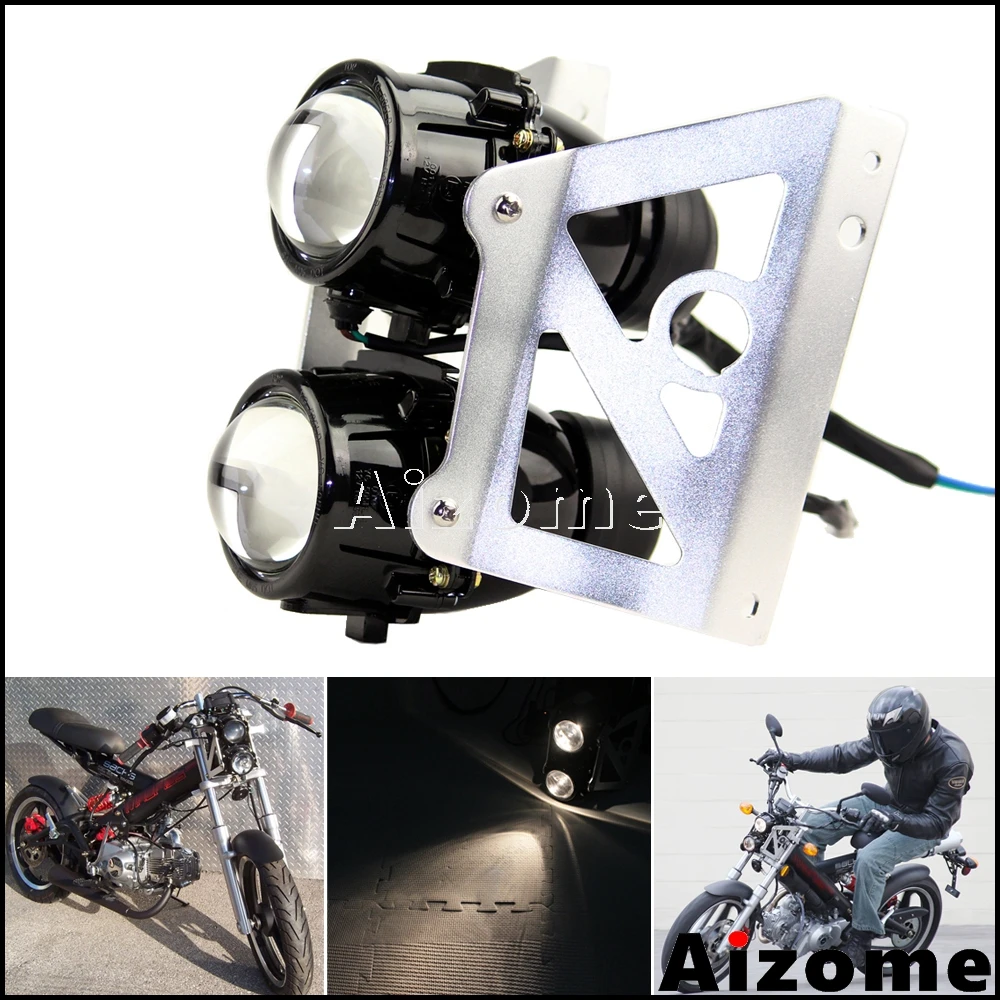 Universal Motorcycle Headlight High Low Beam Projector Lights For