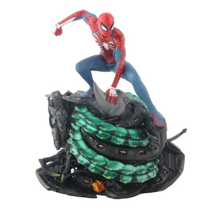 

Marvel Hero Spider-Man Action Figure Game PS4 With Scenes Collectible Model Toys 19cm