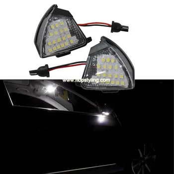 

HOPSTYLING 2Pcs Error Free LED Under Side Mirror Light Puddle Lamp for VW Golf 5 MK5 MKV R36 Passat b6 Jetta Eos Replacement