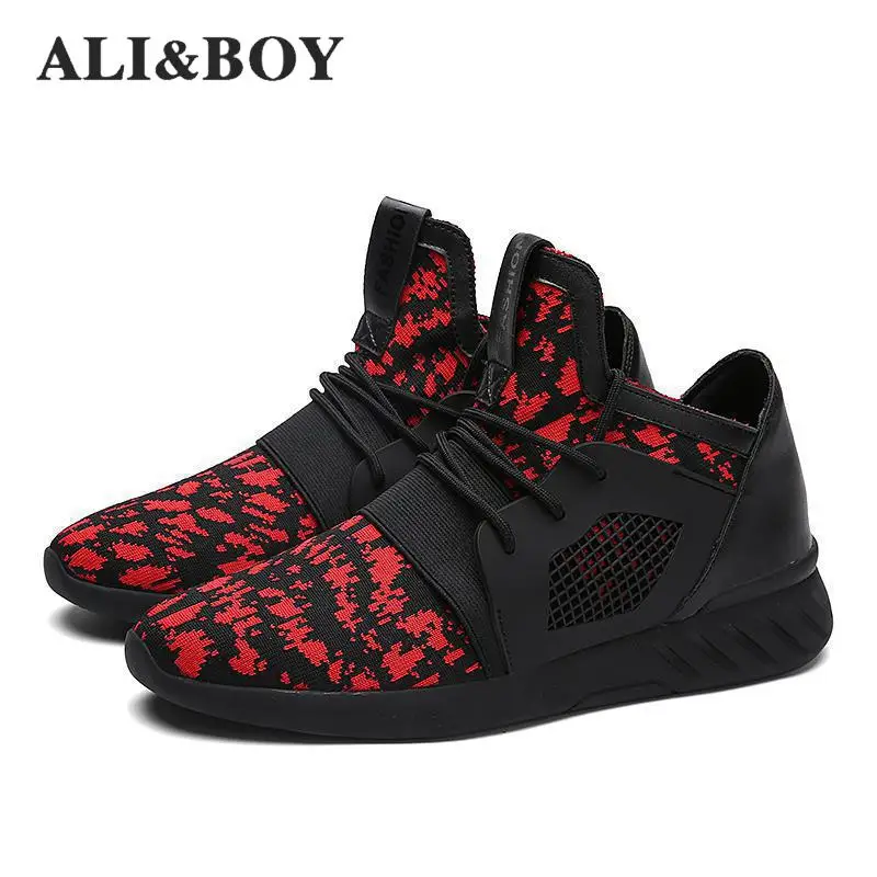 ALI & BOY/летние мужские кроссовки для бега прогулочная обувь мягкая дышащая сетка