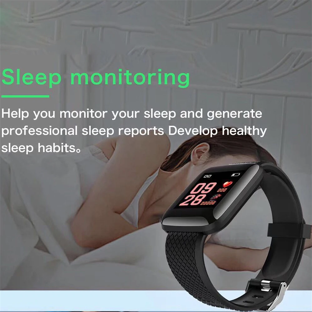 116 плюс умный Браслет монитор сердечного ритма кровяное давление водонепроницаемые спортивные часы с ремешком трекер активности для Android IOS