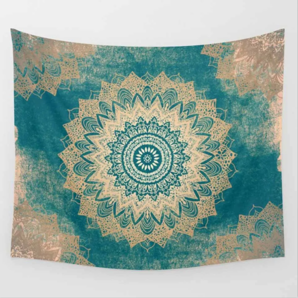 Lannidaa черная Мандала гобелены Настенный декор Boho сделано из хлопка богемный гобелены одеяло пледы постельное белье диван Чехлы для мангала