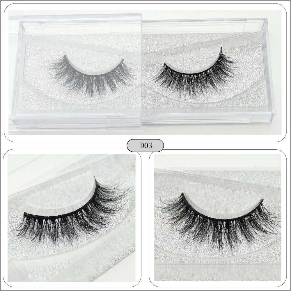 Visofree 3D реального норки Полный Газа Lashes естественные, крест-накрест вьющиеся Lashes ручной работы расширение Макияж Новое поступление 1 пара D23