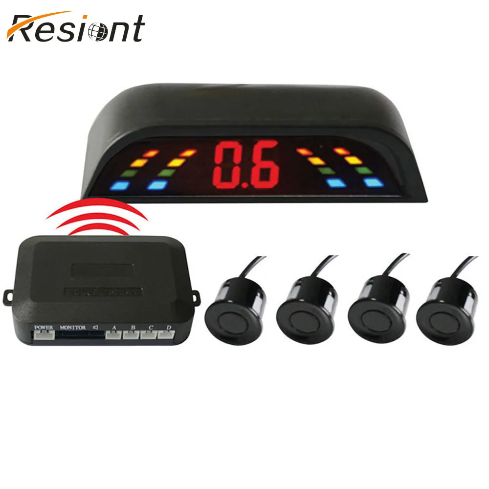 Wireless parking Sensor LED Monitor System 4 s 22mm Reverse Backup Radar Without Hole Saw 8 Colors led sensor | Автомобили и