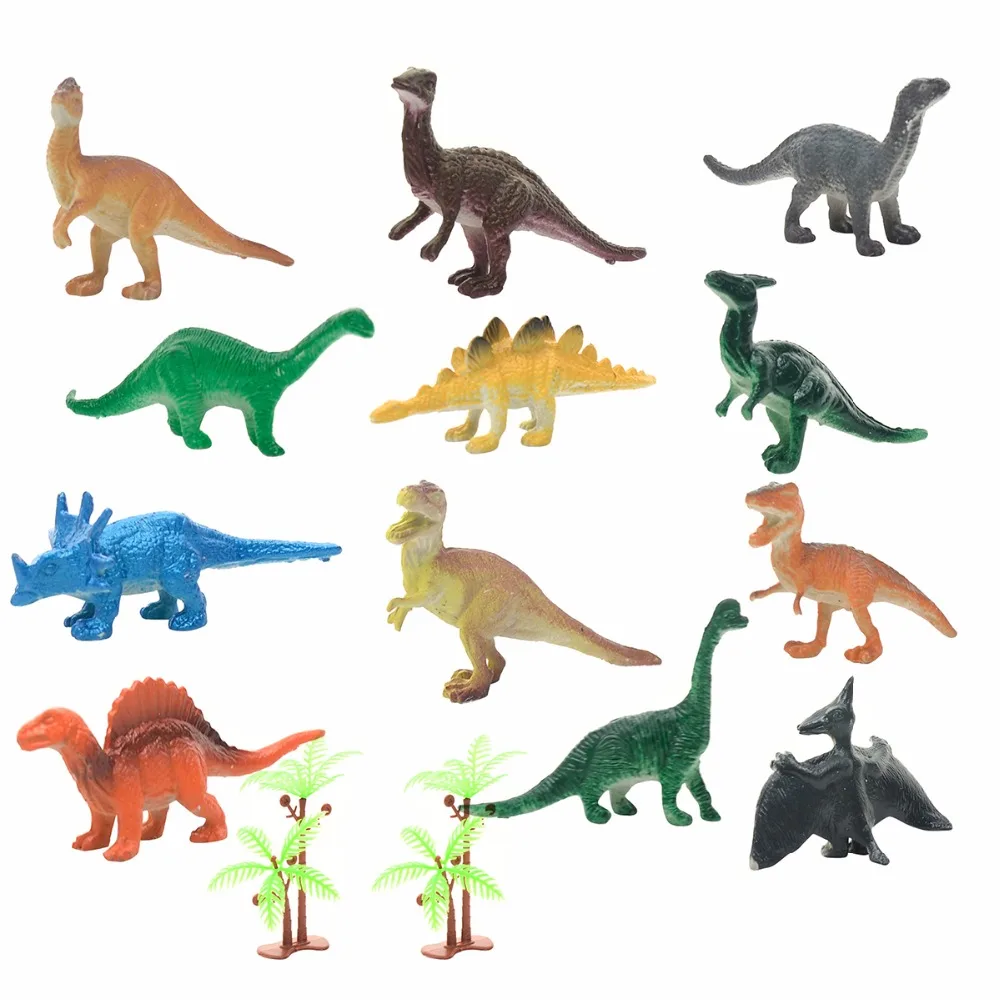 

13pcs/set Dinosaur Toy Play Fun Plastic Toy Action Figurines Model Era Times Creature Animal Xmas Gift For Kid Baby Collectors