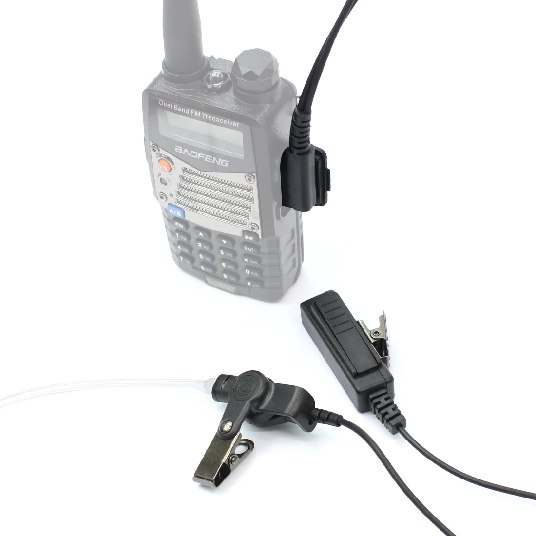 2Pin Скрытая Воздушная трубка PTT Mic наушник гарнитура наушники для KENWOOD BaoFeng UV 5R BF 888s